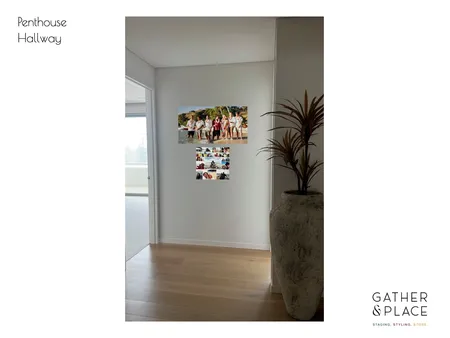 Penthouse Hallway Interior Design Mood Board by Gather & Place