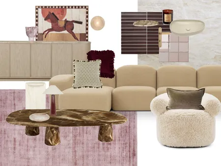 Pink is the new Maroon Interior Design Mood Board by Genevieve Erougian