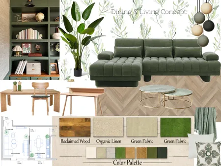 Client B Living Room_Collage Interior Design Mood Board by Bonnieho
