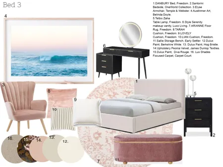 Bed 3 Mod 9 redesign Interior Design Mood Board by Pink_trm@hotmail.com