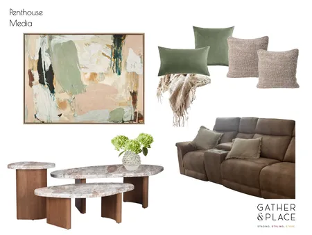 Penthouse Media Interior Design Mood Board by Gather & Place