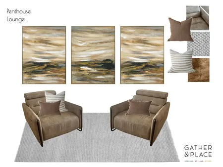 Penthouse Lounge Interior Design Mood Board by Gather & Place