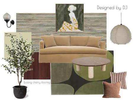 Cherry Flooring Living Room Interior Design Mood Board by DebJordan101@gmail.com
