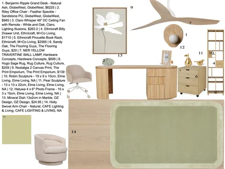 study Interior Design Mood Board by Laura@blindsplusdesigns.com