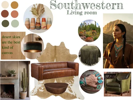 Southwestern Interior Design Mood Board by AddieRaeLovelace