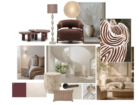 moodboard 2 - Burgundy with stripes Interior Design Mood Board by teenz27
