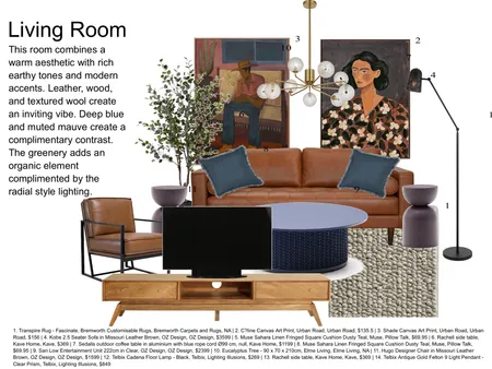Living Room Interior Design Mood Board by Vinteriors