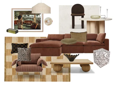 The burnt tones of Palm Springs Interior Design Mood Board by Genevieve Erougian