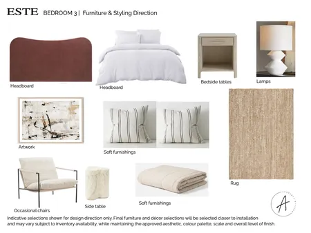 BEDROOM 3 Interior Design Mood Board by BeckieChamberlain