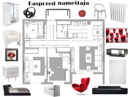 diplomski rad namestaj Interior Design Mood Board by marijakkg