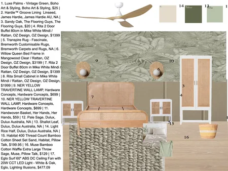 guest bedroom Interior Design Mood Board by Laura@blindsplusdesigns.com