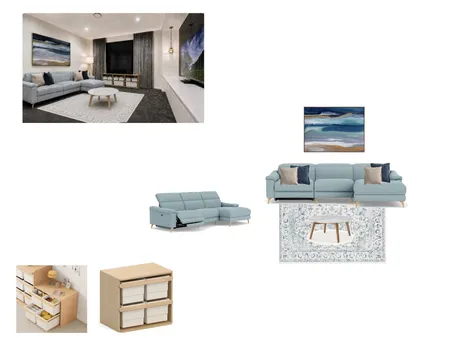 Media Room Downstairs Interior Design Mood Board by IIDR Interior Design