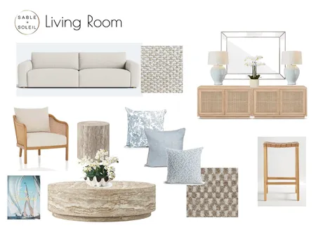 Marseilles Living Room Interior Design Mood Board by Sable + Soleil