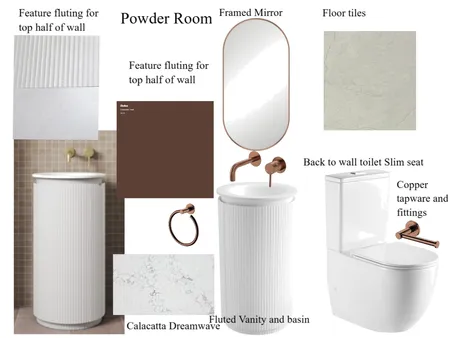 Powder Room Interior Design Mood Board by Coastal Design and Renovations