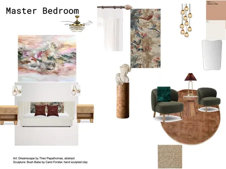 Master Bedroom Interior Design Mood Board by bel designs