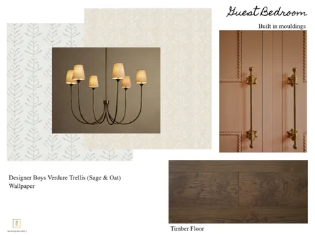 Guest Bedroom Interior Design Mood Board by Interiorsphere