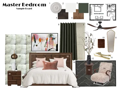 Master Bedroom Interior Design Mood Board by Sheridan