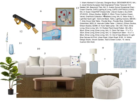 room 1 Interior Design Mood Board by oui.blair@gmail.com