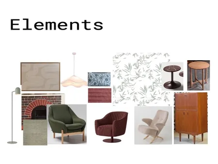 Hillard St sitting room elements Interior Design Mood Board by Katie Riddell Interior Decorator