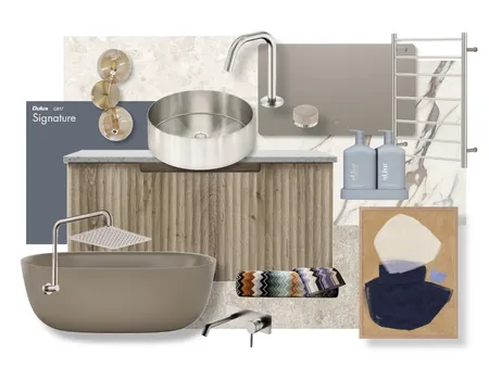Contemporary Bathroom Interior Design Mood Board by Genevieve Erougian