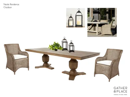 Neal Residence Outdoor Dining Interior Design Mood Board by Gather & Place