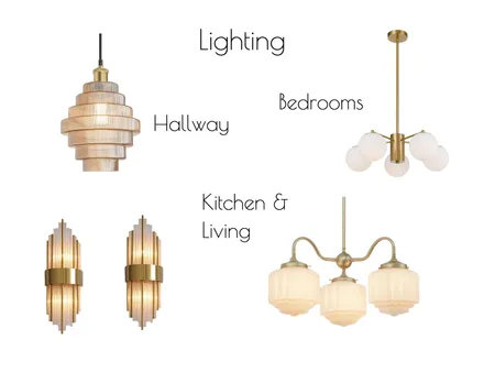 Art Deco Lighting Interior Design Mood Board by Casa Flair Interiors