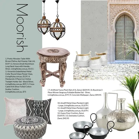 Moorish Interior Design Mood Board by Jo Taylor on Style Sourcebook