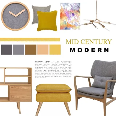 Mid century Modern Interior Design Mood Board by Studio Black on Style Sourcebook