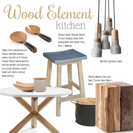 Wood element kitchen Interior Design Mood Board by Dian Lado on Style Sourcebook
