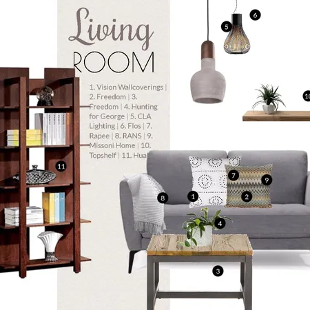Dream Living Room Interior Design Mood Board by Dian Lado on Style Sourcebook