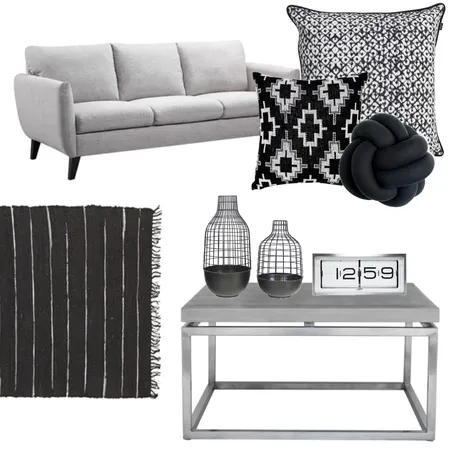 Black &amp; Grey Modern Lounge Interior Design Mood Board by Justine Spencer on Style Sourcebook