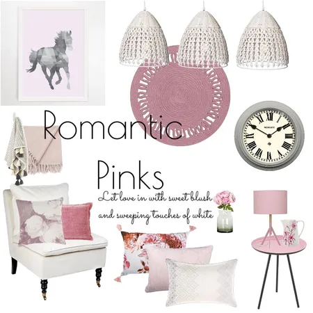 Romantic Pinks Interior Design Mood Board by fleurandfriend on Style Sourcebook