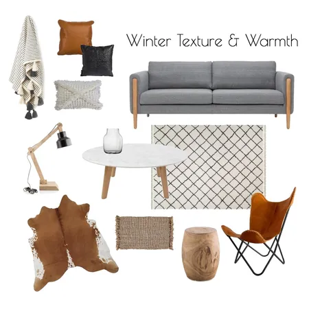 Winter Texture &amp; Warmth Interior Design Mood Board by Meldzam on Style Sourcebook