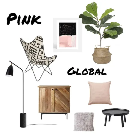 Pink Global Living Interior Design Mood Board by Ariella on Style Sourcebook