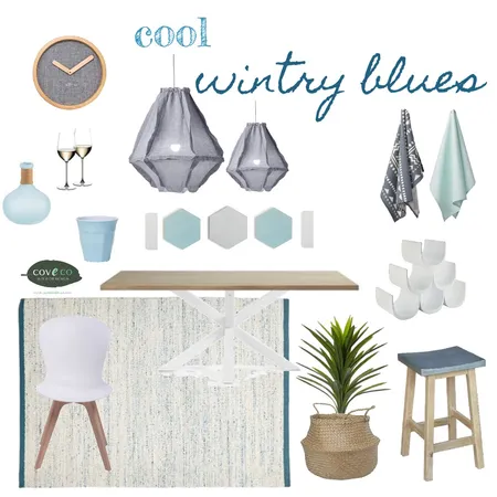 Cool Wintry Blues Interior Design Mood Board by Coveco Interior Design on Style Sourcebook