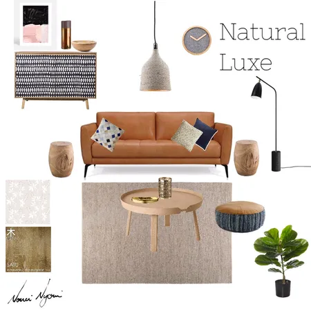 Natural Luxe Living Room Interior Design Mood Board by Nonceba Nyoni on Style Sourcebook