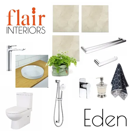 Eden Bathroom Interior Design Mood Board by Flair Interiors on Style Sourcebook