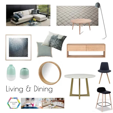 Rosebud project -  Living/ Dining Interior Design Mood Board by Ladymarmaladestyling on Style Sourcebook