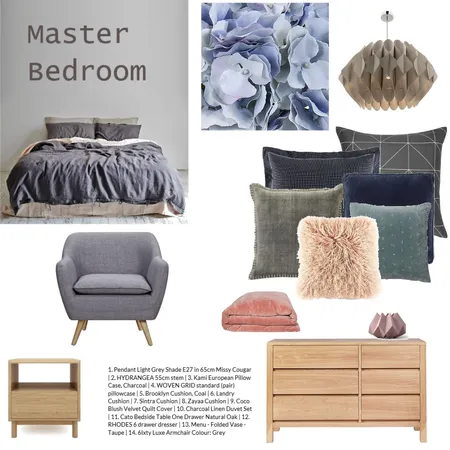 Master Bedroom Interior Design Mood Board by Inspace Design on Style Sourcebook