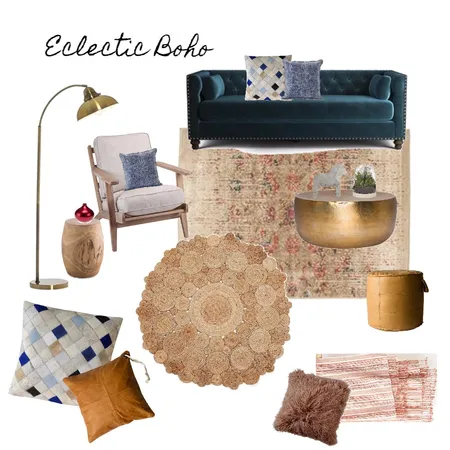Living Room - Eclectic Boho Interior Design Mood Board by Harvey Interiors on Style Sourcebook