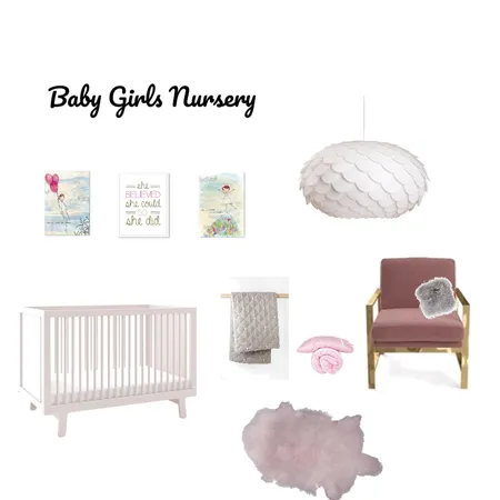 Baby Girl's Nursery Interior Design Mood Board by soniastellato on Style Sourcebook