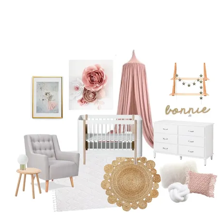 Girly Nursery Interior Design Mood Board by srussell on Style Sourcebook