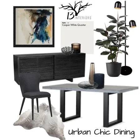 Urban Chic- Dining room Interior Design Mood Board by 13 Interiors on Style Sourcebook