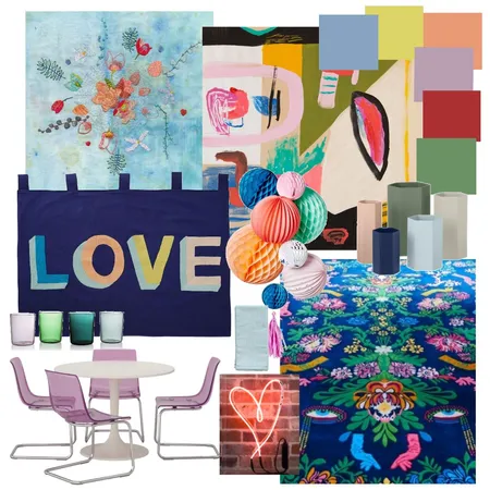 Rainbow Interior Design Mood Board by harriehighpants on Style Sourcebook