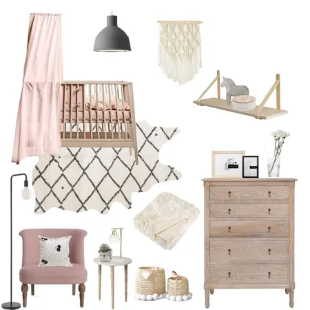 Blush Baby Interior Design Mood Board by Bloom Styling Co on Style Sourcebook