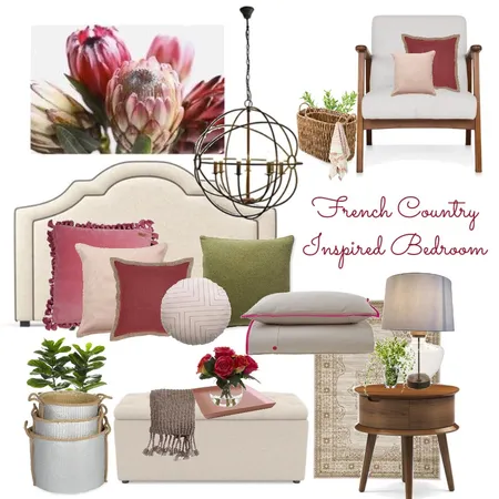 Concept 2 - French Country Inspired Bedroom Interior Design Mood Board by Blush Interior Styling on Style Sourcebook