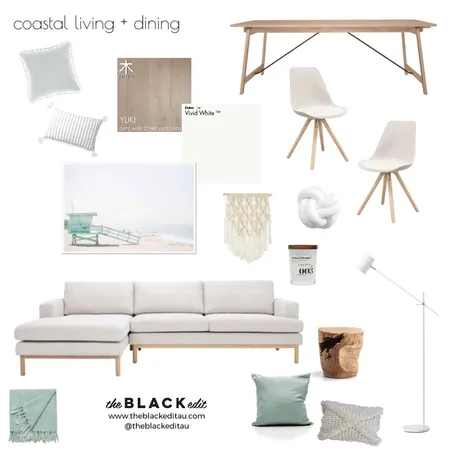 Coastal Living + Dining Interior Design Mood Board by THE BLACK EDIT on Style Sourcebook