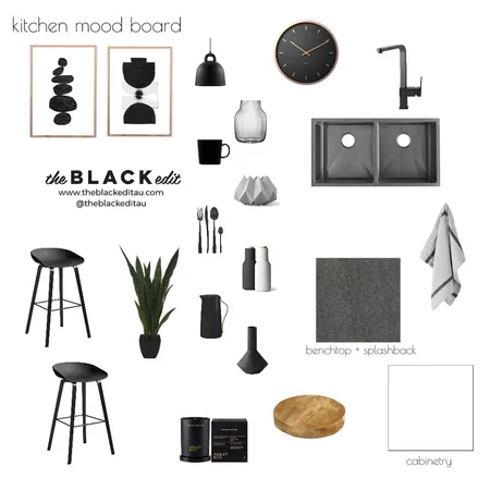 Kitchen Mood Board Interior Design Mood Board by THE BLACK EDIT on Style Sourcebook