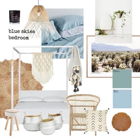Blue Skies Bedroom Interior Design Mood Board by design_social on Style Sourcebook