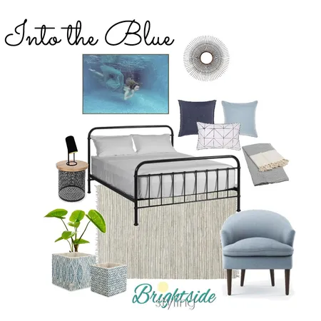 Into the Blue Interior Design Mood Board by brightsidestyling on Style Sourcebook